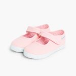Mercedita rosa con velcro y suela goma
