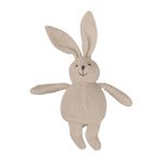 Conejito con sonajero Tricot Beige