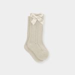 Calcetín CAL02 lazo beige