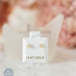 Aretes oro brillante