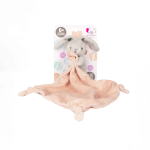 Conejito Sonajero con Doudou rosa25x25 cm