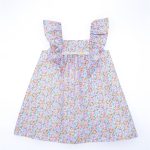 Vestido Volante Flor Azul
