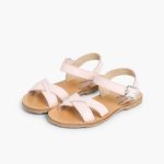 Sandalia trenza cuero P/Rosa