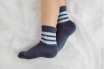 Calcetín corto con rayas Navy Blue