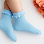 Calcetín corto de encaje Baby Blue