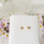 Aretes zirconia estrellas oro