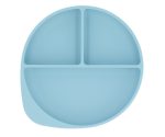 Plato de Silicón con Ventosa Sky Blue