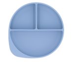 Plato de silicón con ventosa Azul