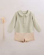 Conjunto Short bebé Hojitas