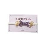 Vincha para bebé lazo velvet morado
