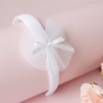 Diadema lazo tul White