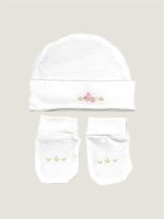 Set Gorrito y guantes conejito rosa