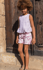 Conjunto pink jardín (top+short)