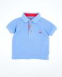 Camisa tipo polo celeste - 6 meses, Aleste