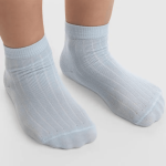 Calcetin corto acanalado baby blue