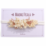 Vincha para bebé preservados flor c/rosado