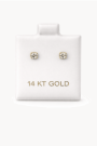 Aretes mini zirconia con circulo de diamante - 7 Bancas
