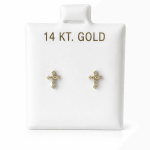 Aretes mini zirconia cruz