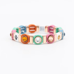 Pulsera kids diamantes colores y huellita
