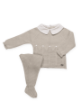 Conjunto 2p lines bodoques crema - 0 meses, Aleste