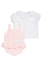 Peto punto volante con camisa rosa - 6 meses, Aleste