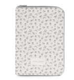 Porta documentos Little bloom flor gris