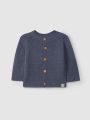 sueter de punto con cuello redondo azul - 9 meses, Aleste