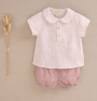 Conjunto de bebé niño camisa cuadros y short - 6 meses, 7 Bancas