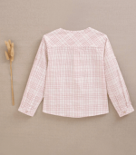 Camisa de niño con cuadros rosa y blanco - Imagen 2