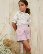 Short malva con bordado en los bolsillos laterales - Imagen 2