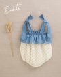Ranita flores con tirantes azules con lazada - 6 meses, Aleste
