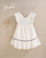 Vestido blanco estampado de flores - Imagen 3