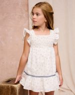Vestido blanco estampado de flores