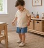 Conjunto short niño raiz - 12 meses, Aleste