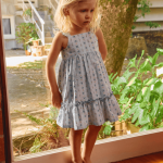 Vestido tirantes Floral Azul