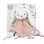 Doudou Conejito muselina rosa 25x25cm