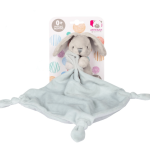 Conejito Sonajero con Doudou celeste 25x25 cm