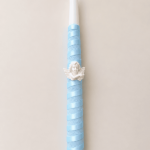 Candela azul espiral Angel con arpa