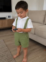 Conjunto short con tirantes Verde