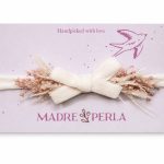 Vincha bebe lazo velvet blanca plumas