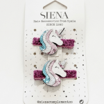 Prensita Glitter unicornio rosa