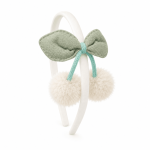 Diadema cerezas blanca